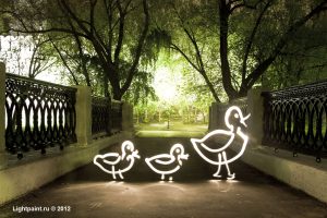Lightpaint (фризлайт) - a family of ducks
